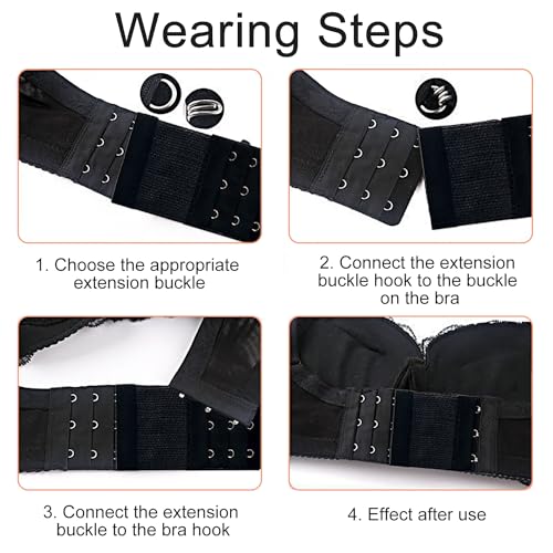 Soutien-gorge d'extension 3 rangs avec 2 et 3 crochets universels | 8 pièces - 5
