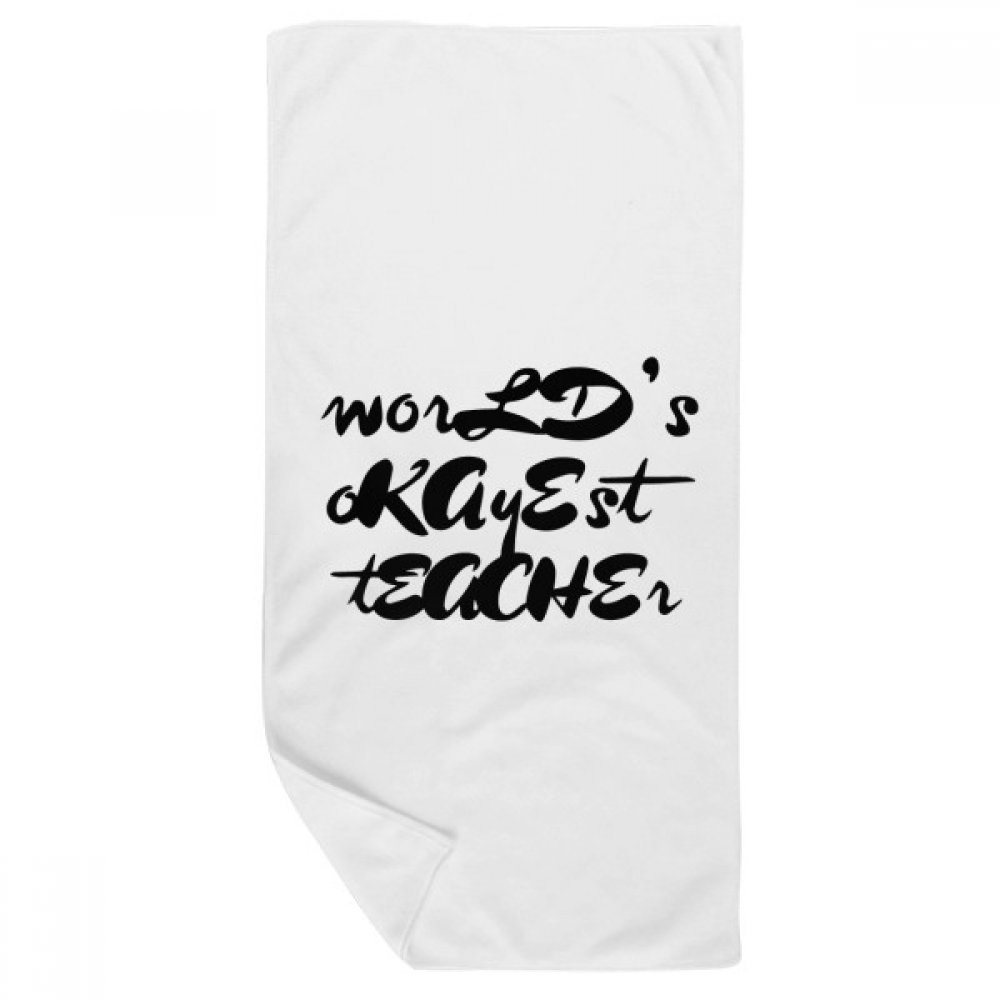 Gant de toilette serviette de bain 35x70cm multicolore douce citation