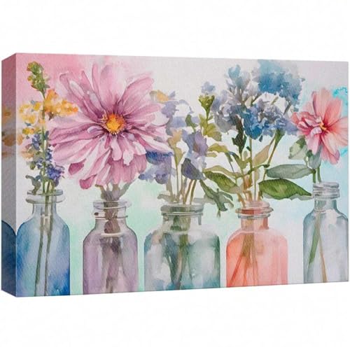 Aquarelle florale lianyibo cadre paysage moderne calme salon 35 x 45 cm