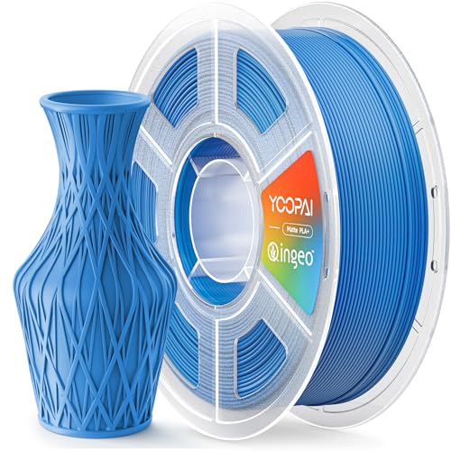 Image of PLA+ Matte Filament 1.75mm, Soft Matte Finish, Reduced Layer Lines, 1KG (2.2lbs) 3D Printer PLA Filament, Dimensional Accuracy + /- 0.02 mm, Marine Blue