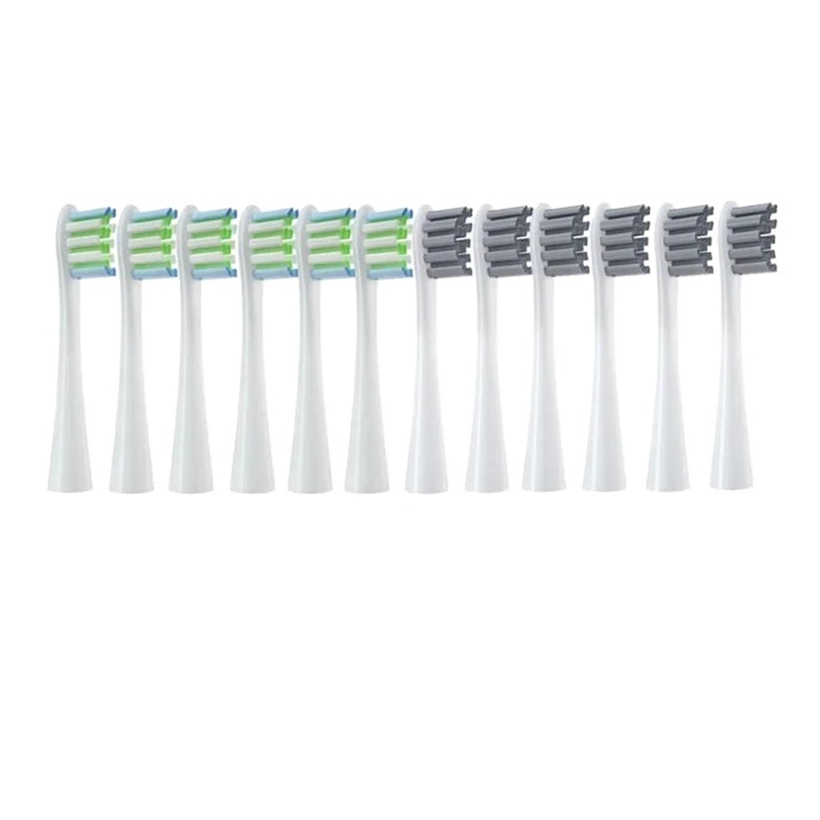 Testine 12pcs, compatibile con Oclean, X X PRO Z1 | F1, One, Air 2, SE testine morbide per adulti(6White6Gray)