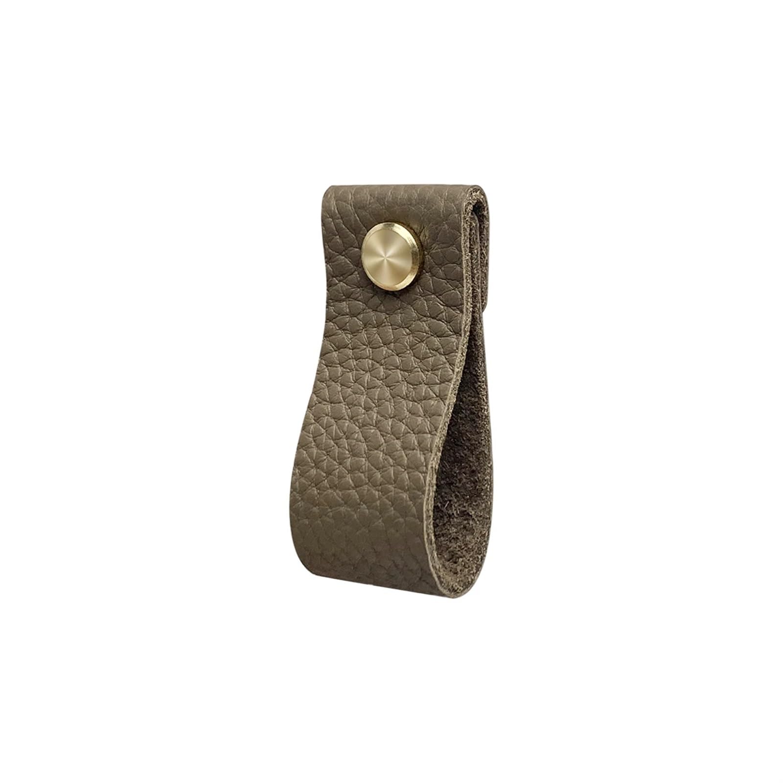 Cqahdsevf Coffee Leather Drawer Pulls, Leather Drawer Knobs Multicolor Brass(Coffee)