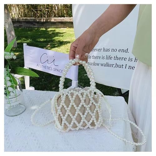 Travel Beach Bag Pearl Durable Shoulder Crossbody Lady Basket Handbag4
