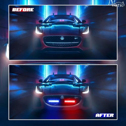 Image of FABTEC 12 LED Car Decoration Light, Red, Blue or White LED Illumination, Aluminium Body, 12V DC Powered, Decorative Styling Accessory for Vehicle Interior & Exterior