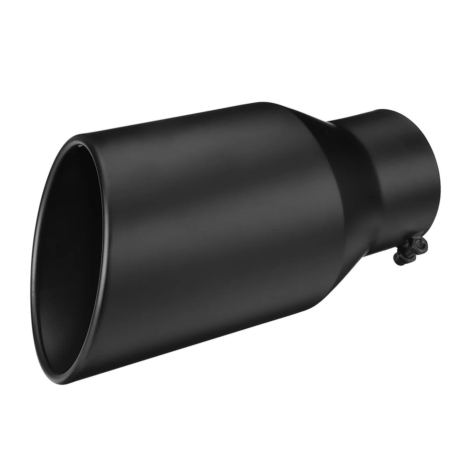 Universal Car Straight Exhaust Tip 12 Inch Length 4 Inch Inlet 6 Inch Outlet Tailpipe Exhaust Tail Throat Tip(A)