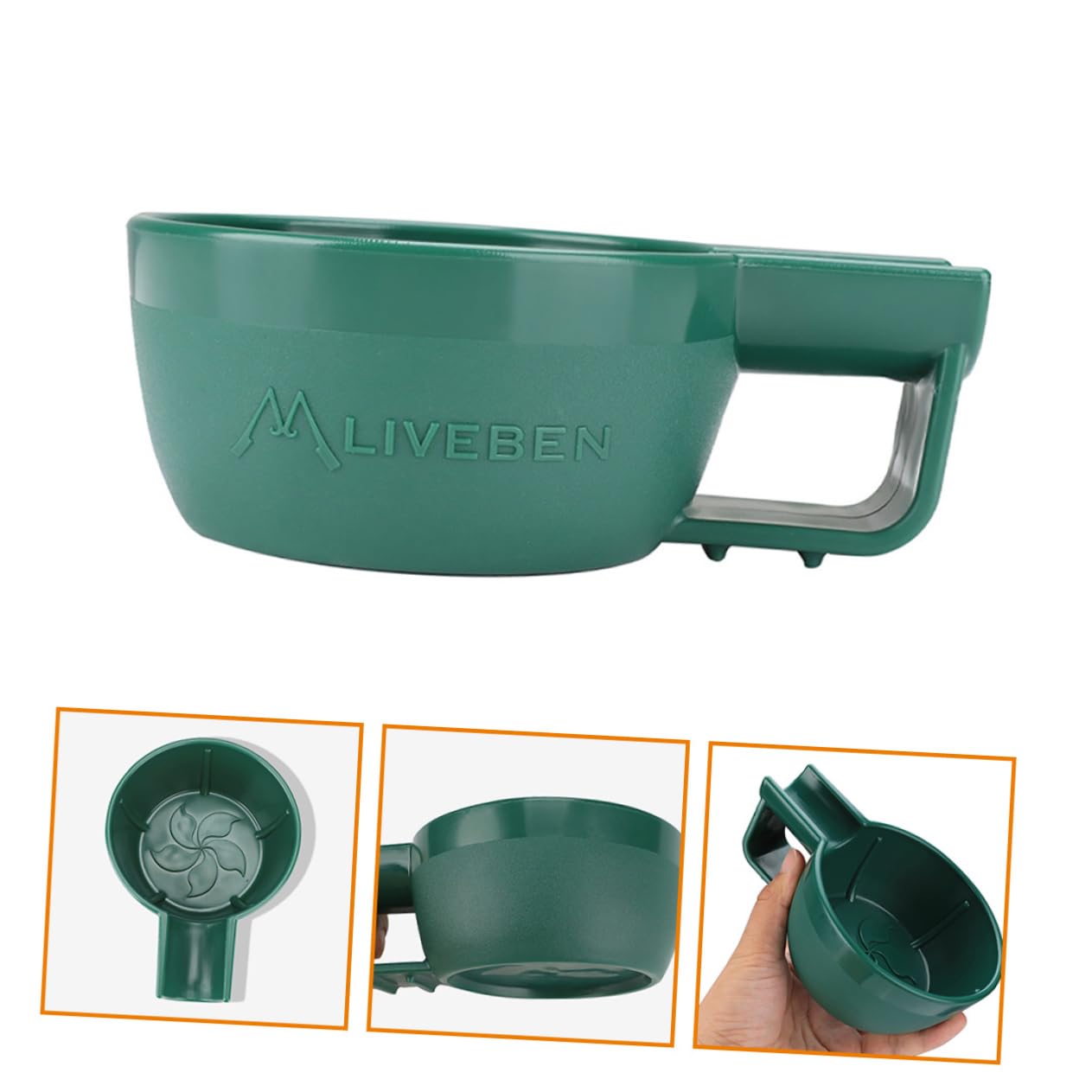 Healeved Bol De Rasage En Plastique Vert Avec Design Profond Et Antidérapant, Idéal Pour À Barbe Et Mousse À Raser, Portable Et Pratique Pour Usage À Domicile Ou En Voyage