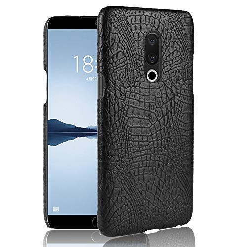 Compatible con Meizu 15 Funda,Funda Protectora para teléfono 2 en 1 (PC+Piel) Black