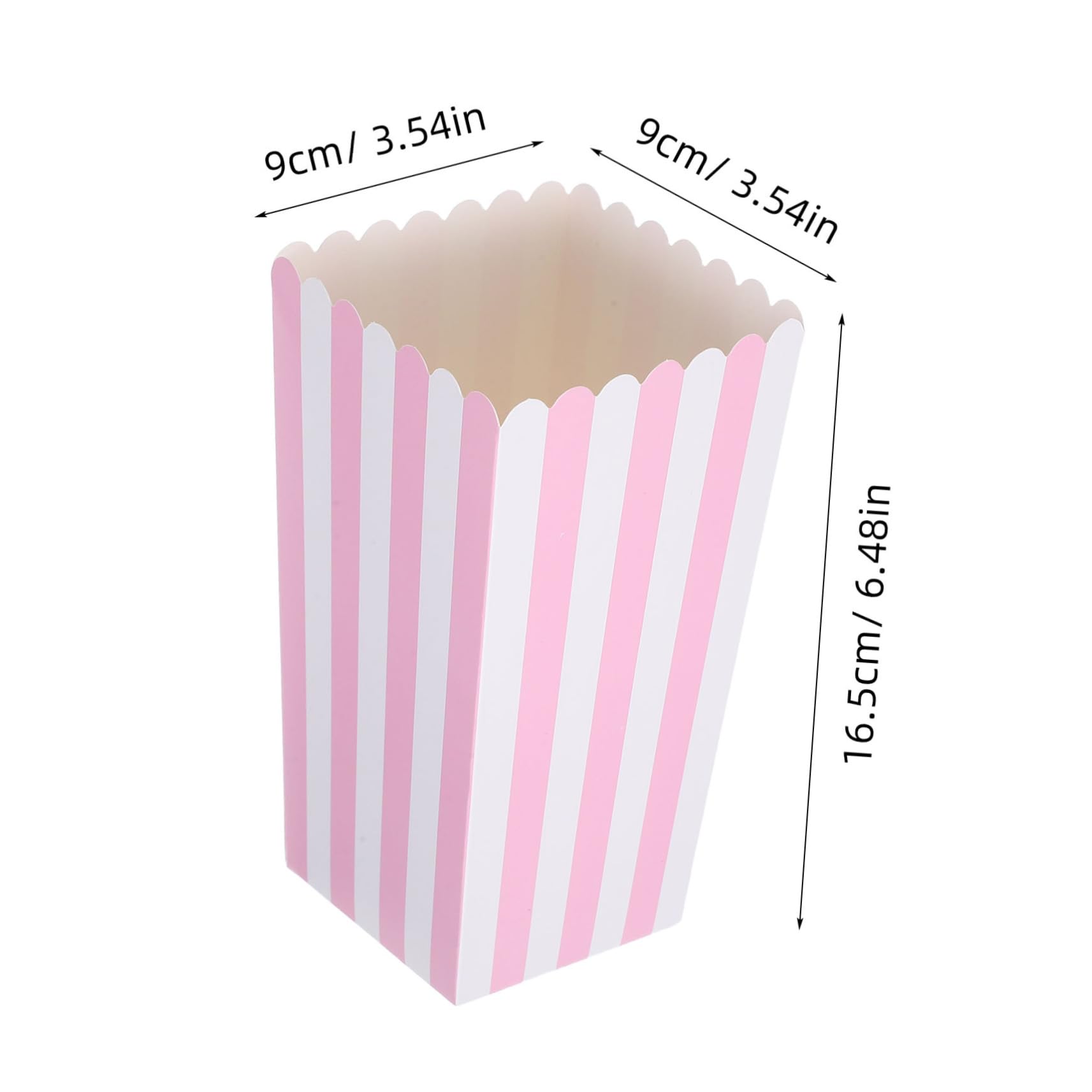 VALICLUD 40pcs Striped Popcorn Boxes: Paper Candy Containers for Party Favors Movie Night Supplies and Birthday Celebrations Oil-resistant and Easy to Carry