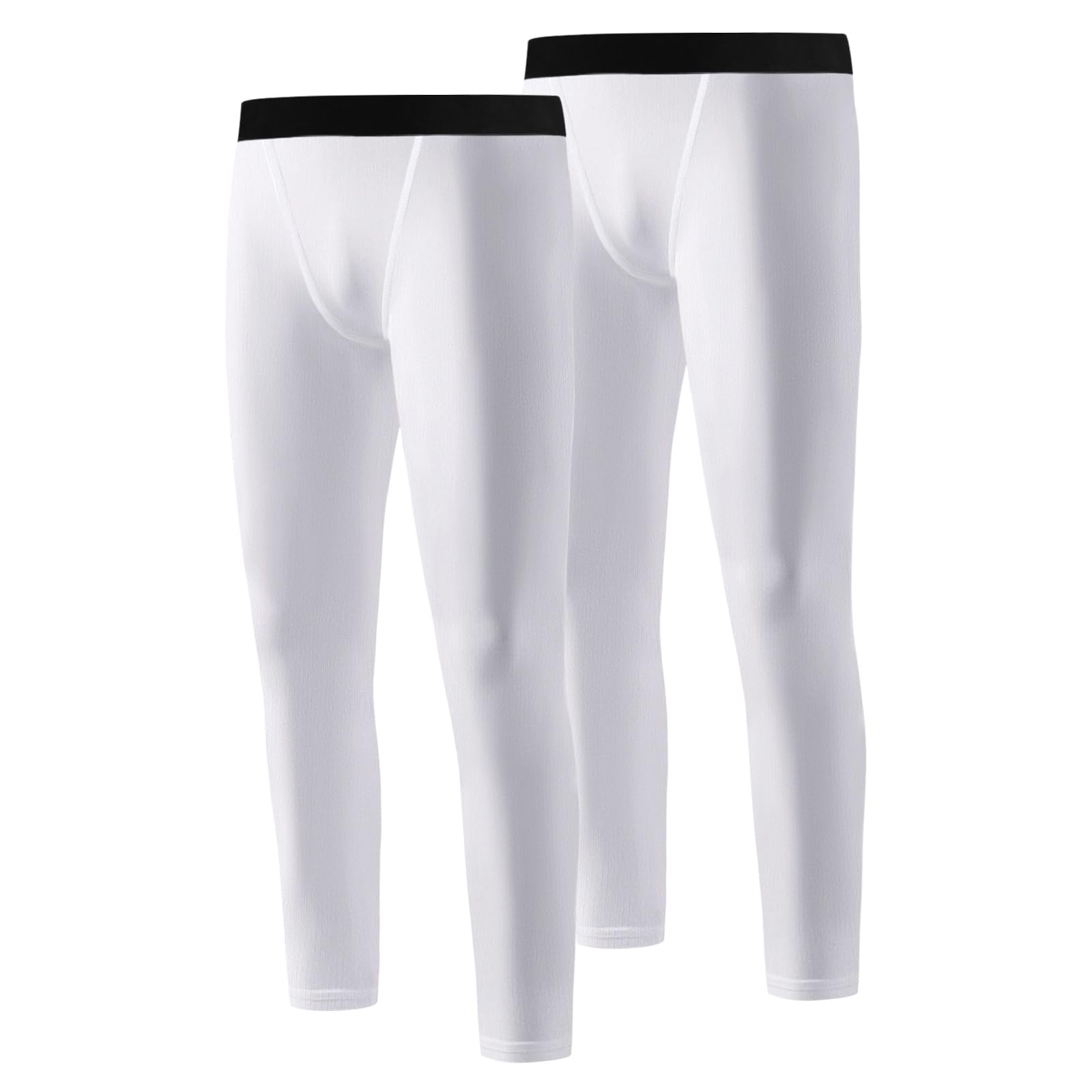 Hotfiary 2 Pack Ragazzi Leggings a Compressione, Pantaloni a Compressione per Bambini per Il Basket e Il Calcio, Calzamaglia Sportiva per Ragazzi, Pantaloni Atletici per 6-14 Anni, Asciutti e Caldi