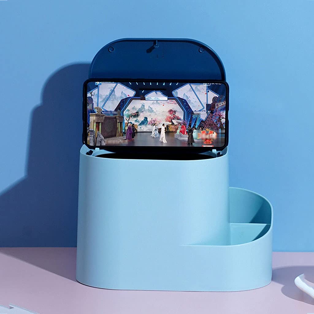 Mini Poubelle De Bureau Créative | PP Durable, Couvercle Rabattable, 16.5x13x13cm | Idéale Salle De Bain, Cuisine
