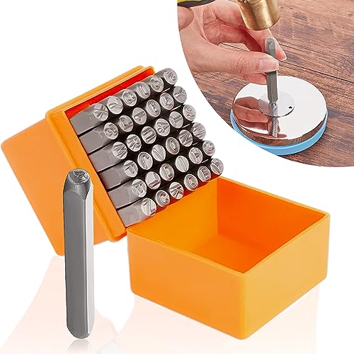37 Pièces Lettre À Frapper Lettres Et Chiffres À Frapper 3mm Poinçon Lettre Metal Lettre Alphabet A-Z, Numero 0-8 Et & Love Seal Stamp Pour Impression Sur...