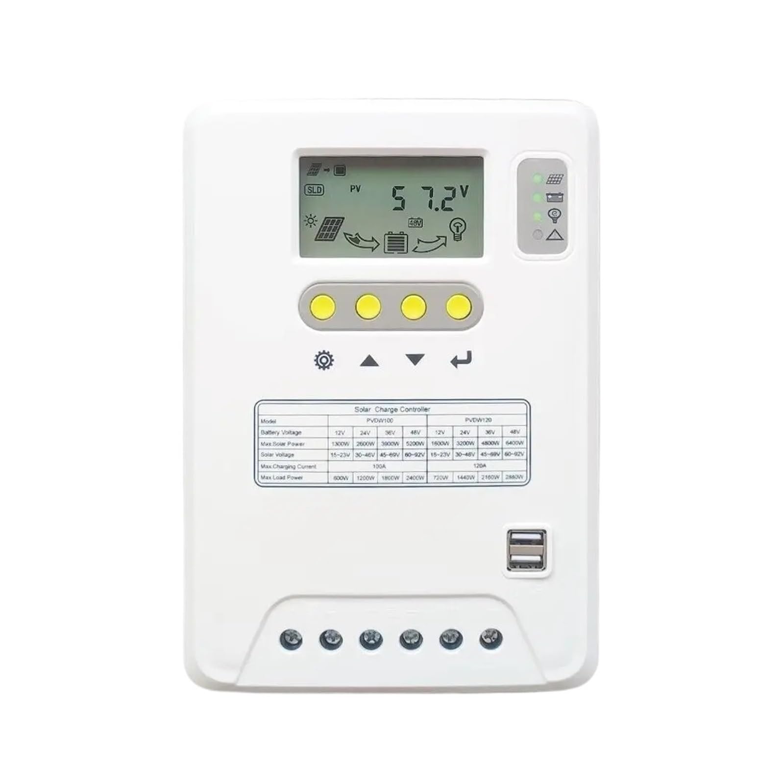60A 80A 100A120A 12V 24V 36V48V AUTO Solar Charge Controller With LCD Display Solar PV Regulators For Lithium(100A)