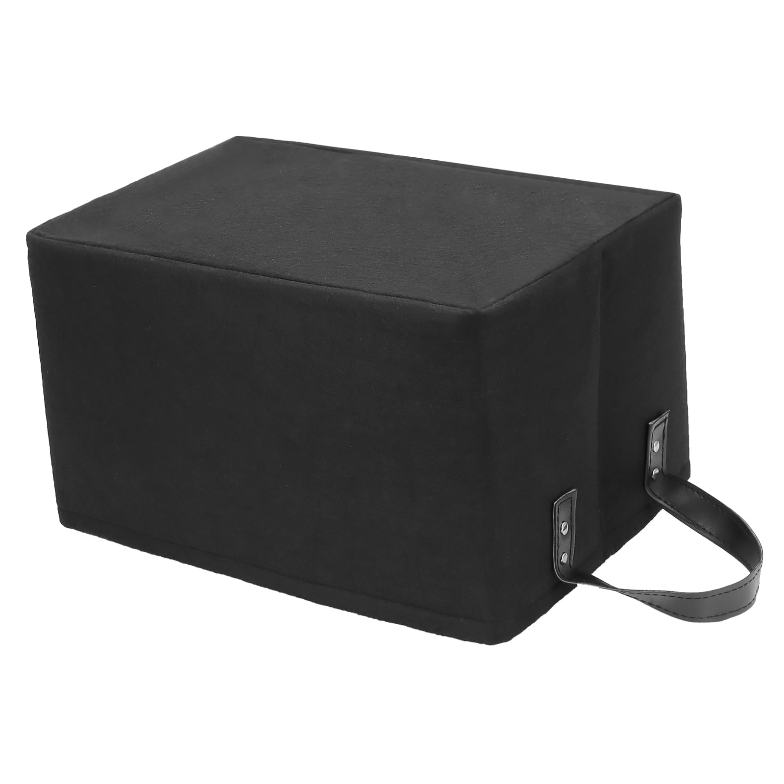 Lot de 3 paniers de rangement pliables en feutre avec deux poignées, panier de rangement pour vêtements, magazines, journaux - Noir