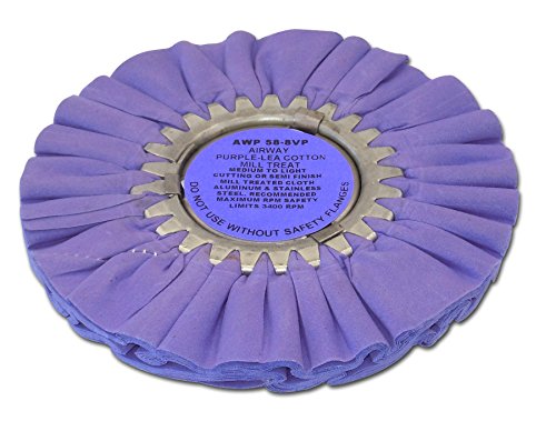 Image of Zephyr Products AWP 58-8 VP Purple-Lea Airway Cotton Mill Treat Buffing Wheel