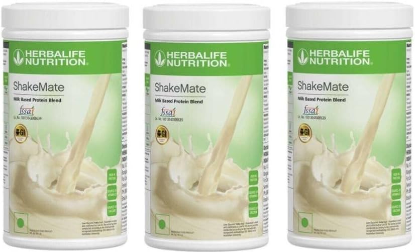 Shakemate Milk based protein blend powder-500g-3 Pack Plant-Based Protein (1500 g, VANILLA)