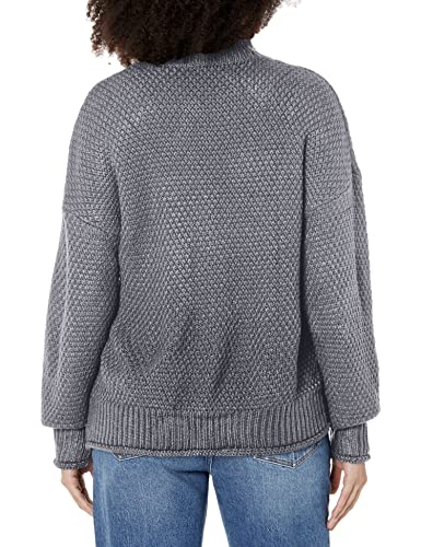 Image of ZESICA Women's Turtleneck Batwing Sleeve Loose Oversized Chunky Knitted Pullover Sweater Jumper Tops,Grey2,X-Large