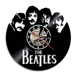 Horloge Murale à Quartz de Style Vinyle 12 Pouces, Motif de Bande Beatles-9 - Les Beatles, Paul McCartney, John Lennon, RIngo Starr, George Harrison