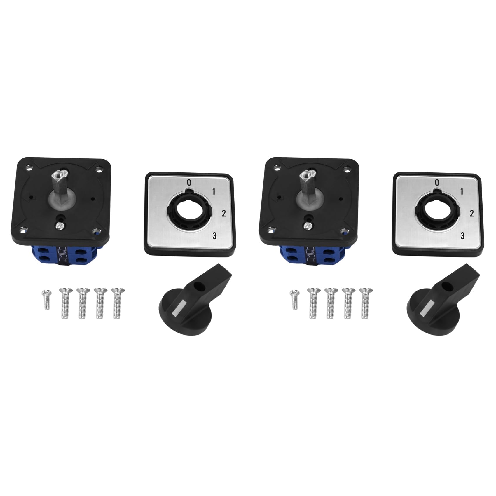 Jnchdghwa 2X 660V 20A Switch 4-Position 2 Pole Rotary Rotary Cam Changeover Switch Electric Motor Reversing Switch