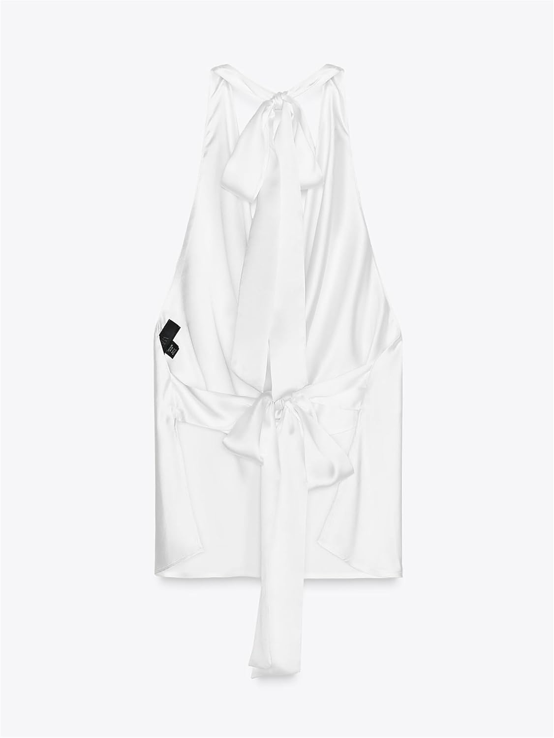 Women Sexy Halter Cowl Neck Silky Satin Tank Top Fairycore Backless Draped Front Tie Back Camisole Dressy Going Out Top - Image 6