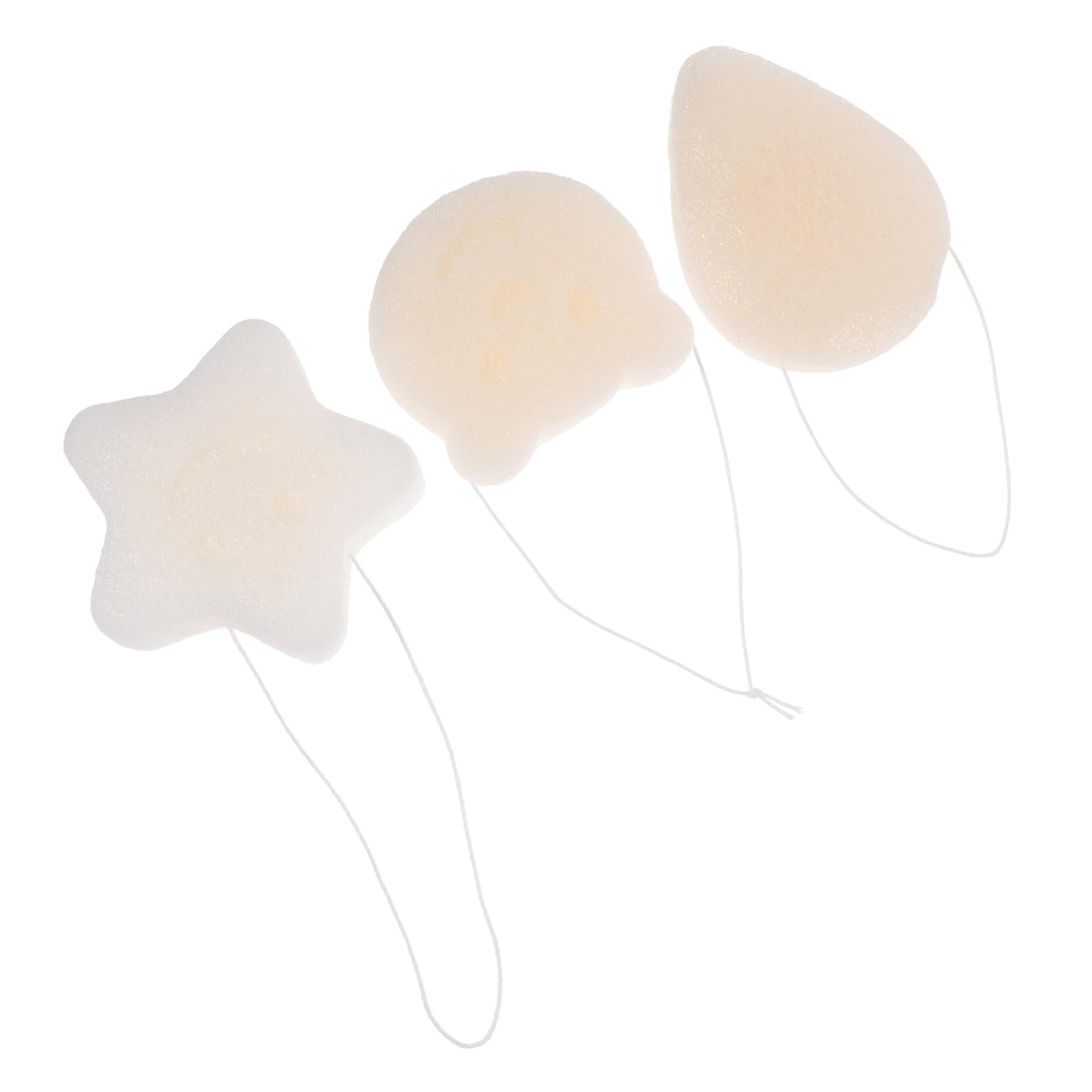 FRCOLOR 5 Sätze Reiniger Blase Geschirrspülen Puff Entferner Bathsponge Badezimmermatte Peelingschwamm Für Das Gesicht Reinigungsschwämme Für Das Gesicht Glucomannan-faser Weiß 3 Stück * 5