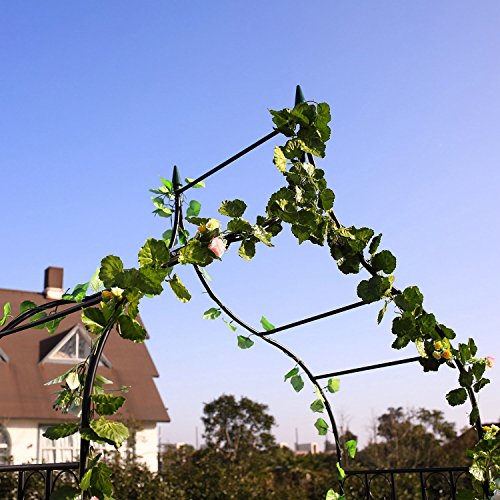 1. Go Gothic Steel Garden Arch, 8'3" High X 4'5" Wide, Garden Arbor For Various Climbing Plant, Outdoor Garden Lawn Backyard #TOP4