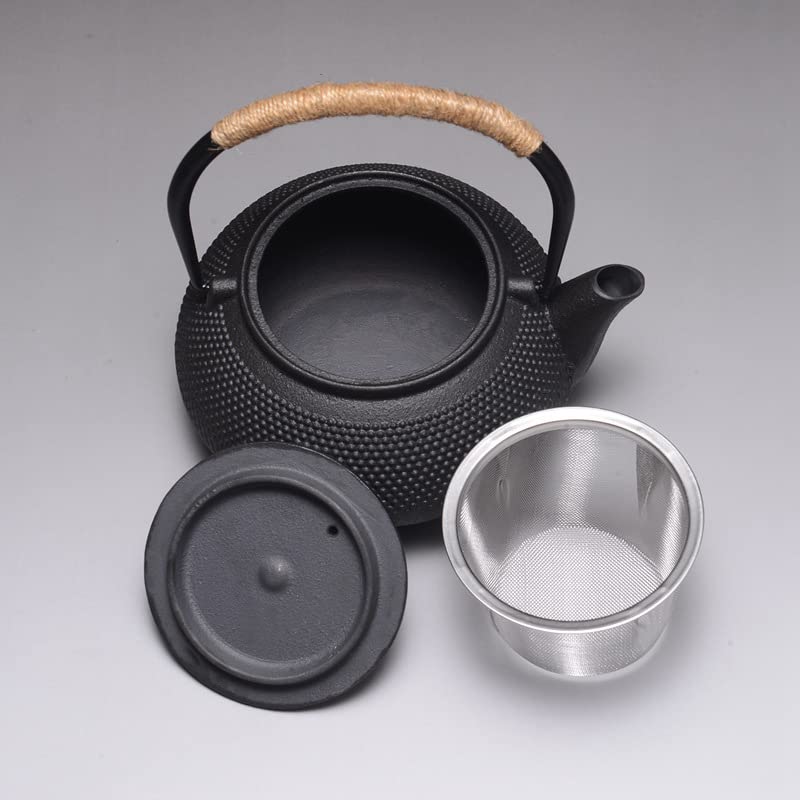 Amazon | IWEJ 南部鉄器 鉄瓶 IH・直火両対応 麻縄ハンドル 鉄分補給