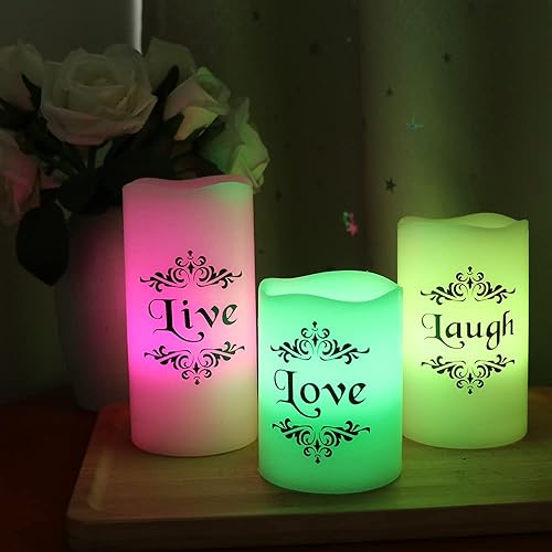 Miniatura 10 de DRomance Velas parpadeantes sin llama que cambian de color con temporizador remoto de 18 teclas, juego de 6 velas LED de cera real que funcionan con