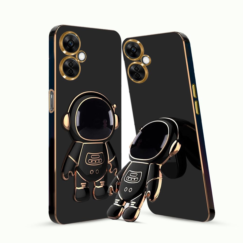 KARWAN®️ 3D Astronaut with Folding Stand Back Cover Case Compatible for Poco M4 | Slim electroplated case | Stand case | Soft TPU | Space Astro Theme | Camera Protection-Black (B0CQYFDQPD) Amazon Price History, Amazon Price Tracker
