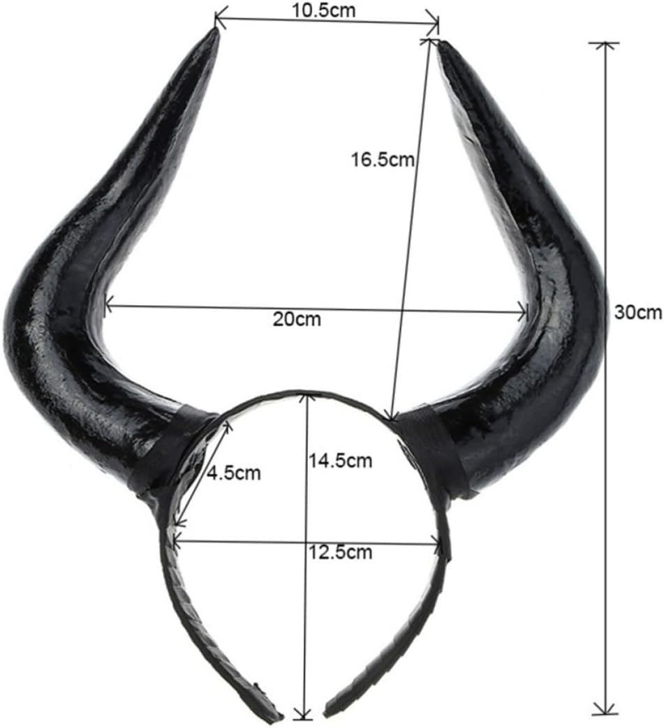 Simulation Horn Headband Black Polyethylene for Halloween Season, Cosplay