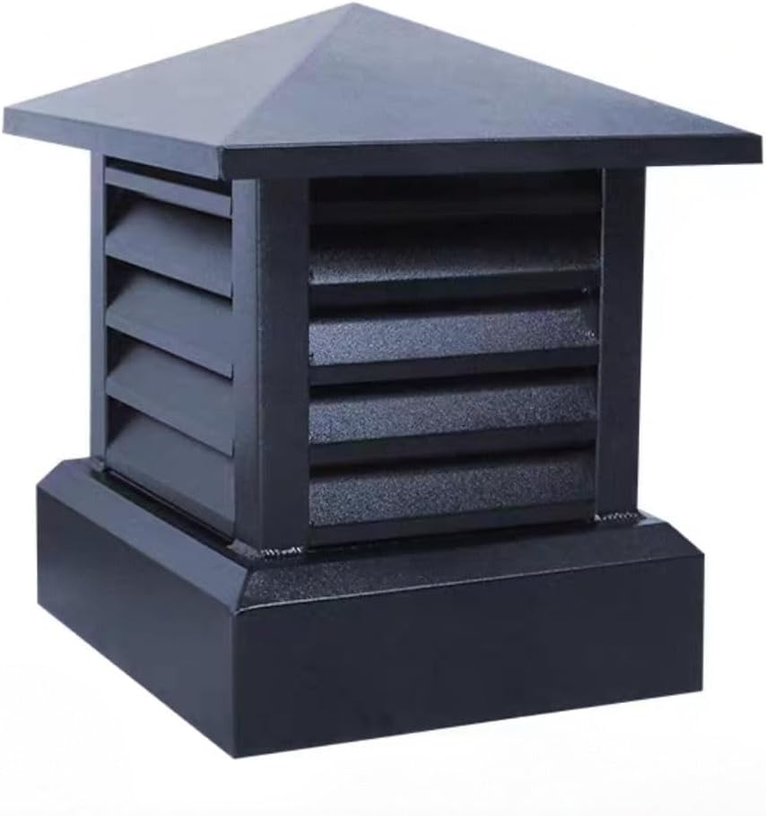 Aluminum Alloy Chimney Cap with Conical Hood and Louver Vents, Weatherproof Roof Cover for Fireplace Protection from Rain, Birds, and Debris