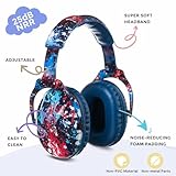 PROTEAR Kids Ear Defenders, Hearing Protection for Toddler Kids and Young Teens with Autism, Noise Reduction Safety Earmuffs Ideal for Fireworks, Concerts, Cinema(Blue Band Red Pigment) - Image 4