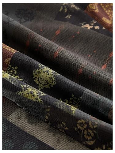 SOLY HUX Women's Vintage Halter Deep V Neck Ruffle Mini Dress Layered Flowy Sundresses Festival Rave Outfits3