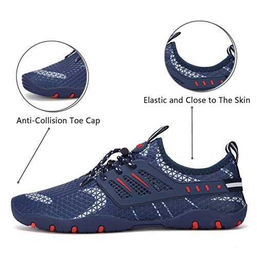 Image of WateLves Water Shoes Mens Womens Beach Swim Shoes Quick-Dry Aqua Socks Pool Shoes for Surf Yoga Water Aerobics