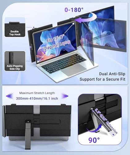 Image of Laptop Screen Extender, 14 inch FHD 1080P Portable Monitor for Laptop, 1.3lbs Ultra-Light Dual Monitor, USB-C Plug & Play Travel Monitor Extender for 13 inch-17 inch Windows /Mac /Android /Chrome