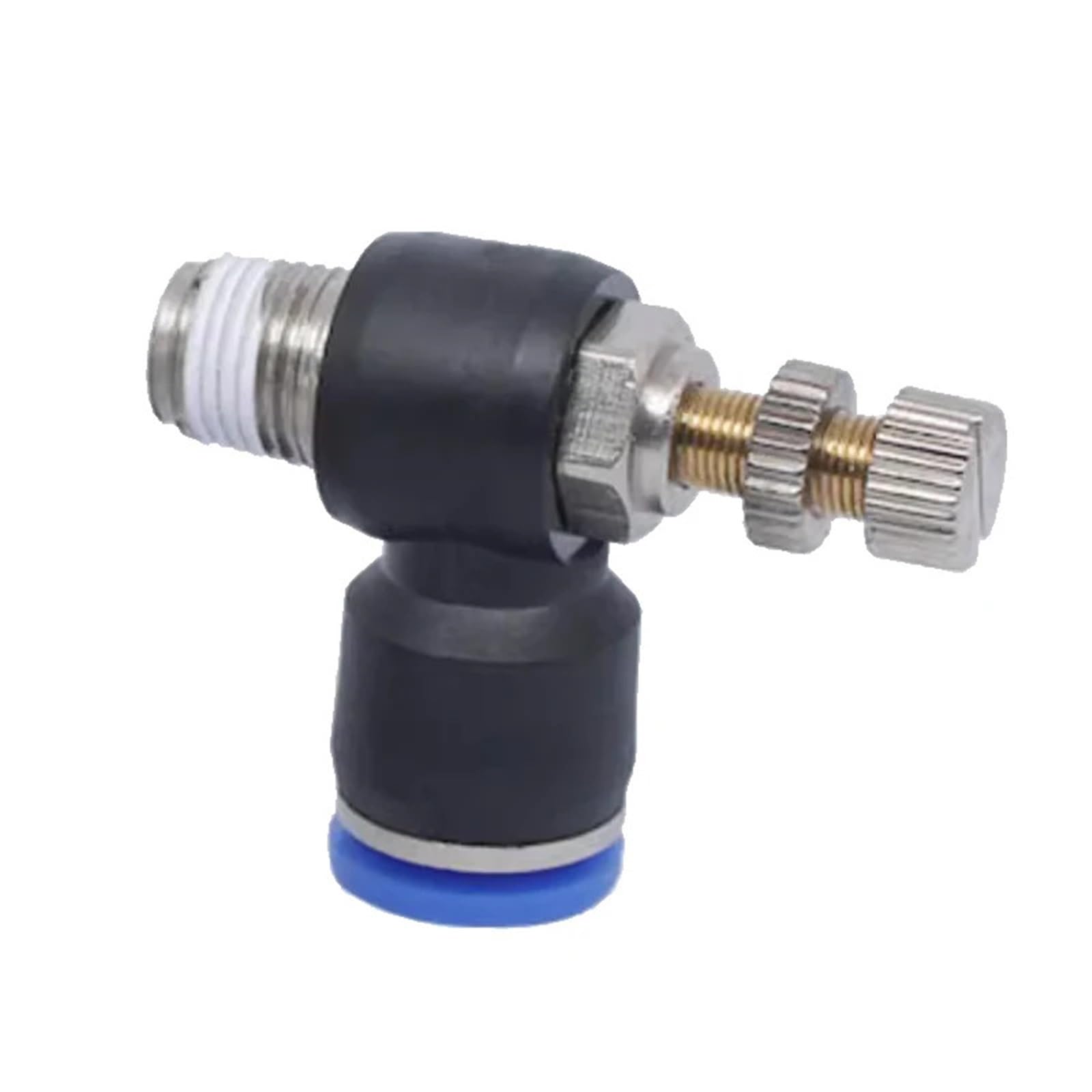 Jwvialel 6Pcs Sl8-02 6Pcs Sl Pneumatic Fittings 1/8 1/4 3/8 Inch Cylinder Throttle Speed Controller Pressure Relief Valve Air Hose Connector Regulator(6Pcs Sl8-02)