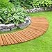 COSIEST 6FT Wooden Garden Pathway, Curve Roll Out Anti-Slip Walkway for Outdoor Decor, Weather-Resistant Flooring Path, Easy Unfold Instant Boardwalk Path for Lawn Patio Yard Deck (6FT, Log Color)