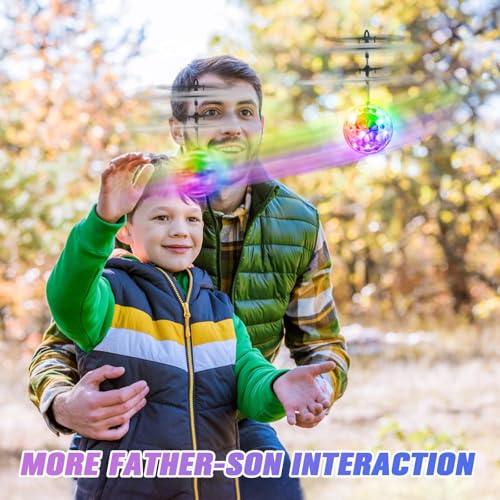 RC fliegender Ball Mini Drohne, ferngesteuert mit LED-Lichtern, Infrarot-Induktionsball, Fernbedienung, fliegendes Spielzeug für Kinder