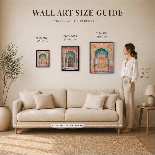 Image of Suneree Traditional Indian Wall Art - Set of 2 (ART 13, 13x19 INCHES)