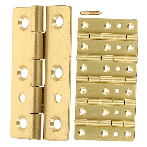 CANIGHT 6pcs Small Hinges for Jewelry Box Piano Hinges Material Pre-drilled for Easy Installati