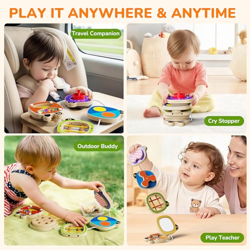 Image of Baby Busy Board Toys for 1 Year Old, Montessori Toys for 1 2 3 Year Old