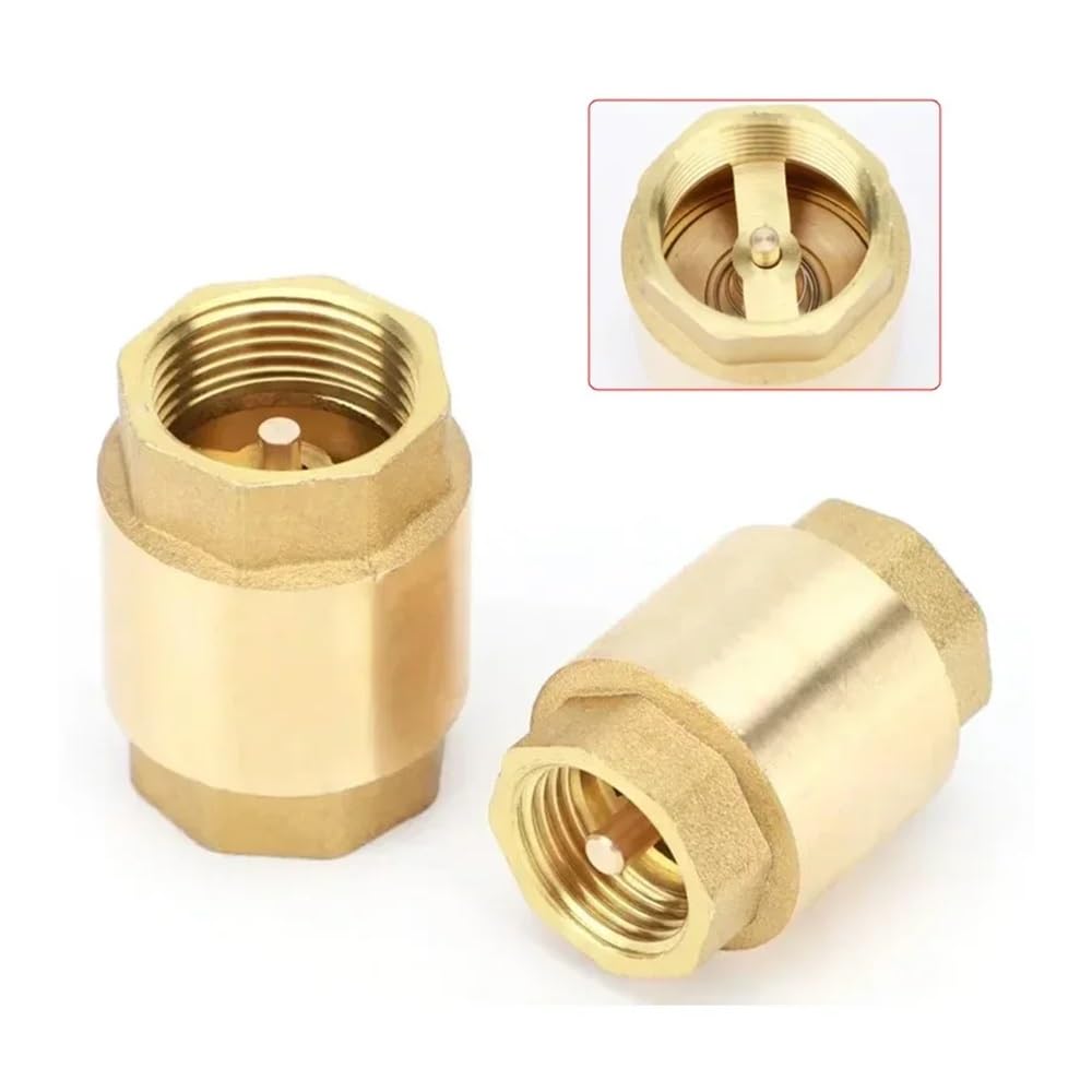 1/2" 3/4" 1-1/2" Female Thread NPT Brass Thread In-Line Spring Check Valve One-Way Anti Backflow Valve Water Control Float Valve(1-1/2")