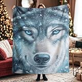 Thème et éléments de design : cette couverture dispose d'un motif de loup captivant sur un fond enneigé, incarnant l'esprit de l'hiver et de la faune.