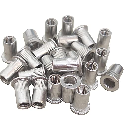 Flat Head Aluminum M5 Rivet Nut Rivnut Nutsert 5Mm (Pack Of 25) #TOP5