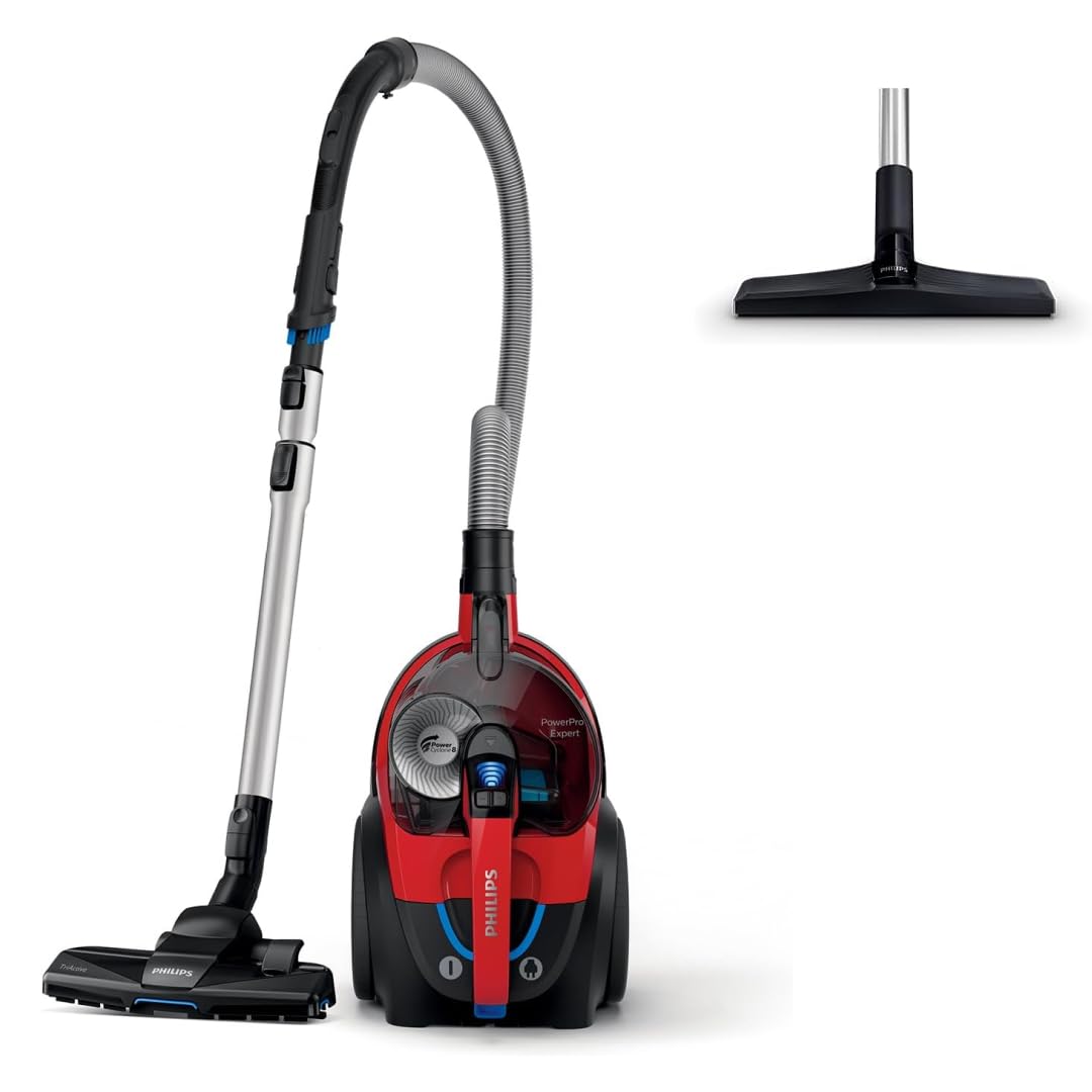 Philips Powerpro Expert Stofzuiger zonder Zak - 900 W Vermogen met H13-Allergiefilter en Triactive-Mondstuk (Fc9729/09)