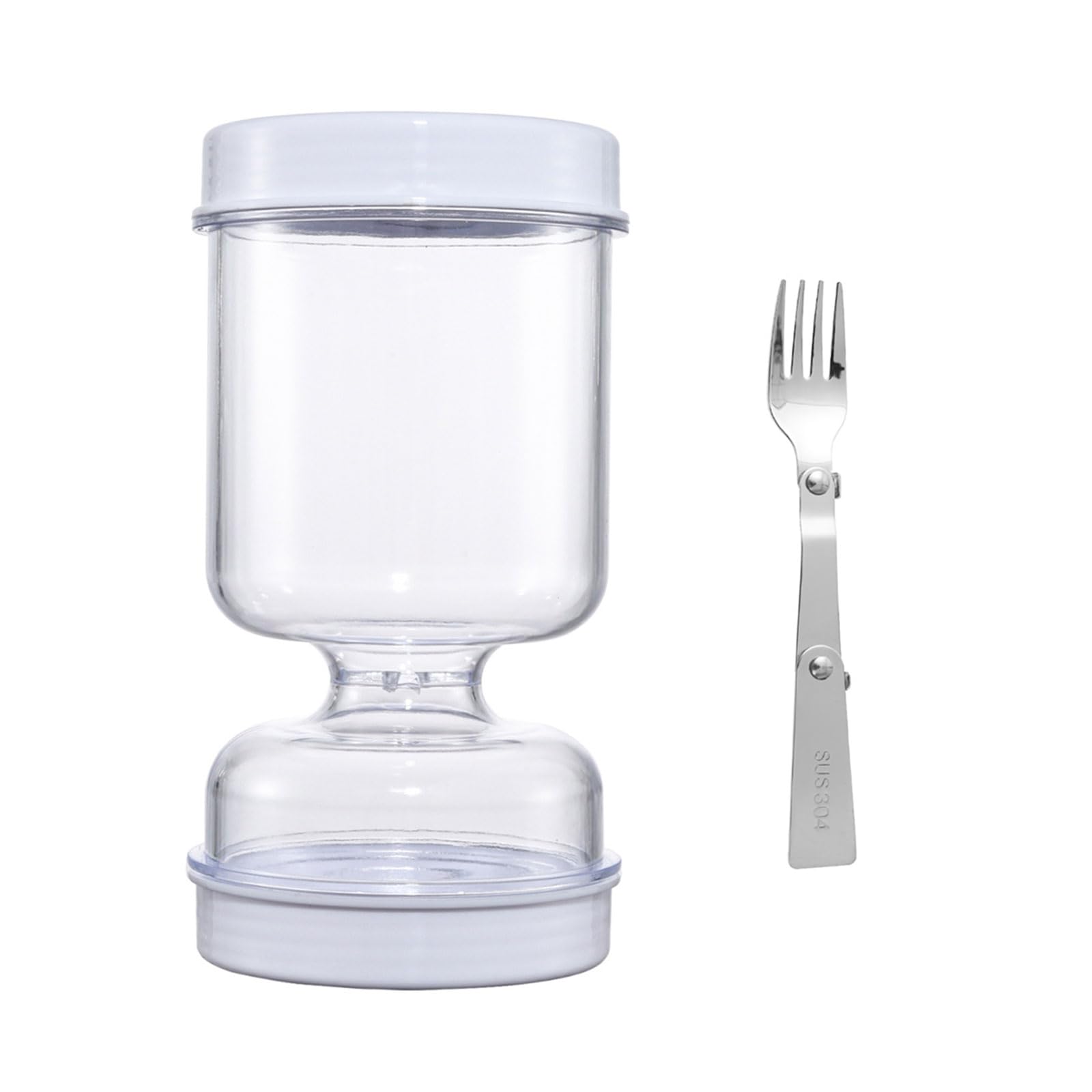 Msioytog Cucumber Jar Container Leak-proof Separator Holder Dispenser Wet and Dry Separation Pickles Food Storage with Fork Versatile Storage with Liquid Packaging with