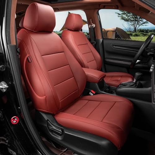 Housses de siège de voiture sur mesure Honda Civic similicuir bordeaux ensemble complet