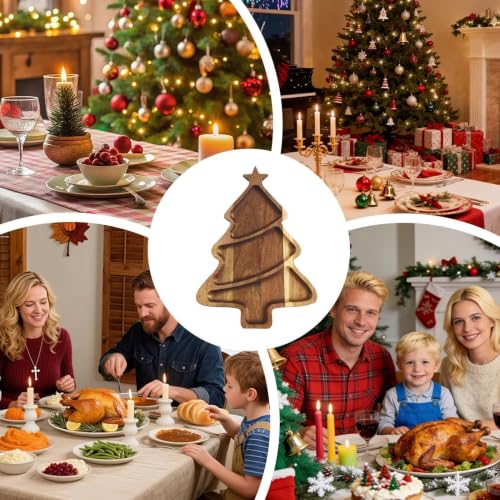 Christmas Wooden Platter, Rustic Kitchen Decor Cutting Board, Serving Tray – Bild 5