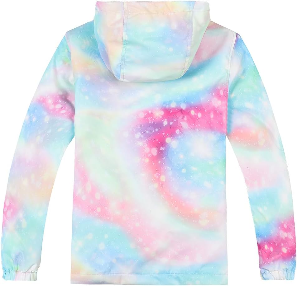 Jingle Bongala Kids Waterproof Rain Jackets Lightweight Raincoats Fleece & Knitted Lining Hooded Windbreaker for Boys Girls - Image 2