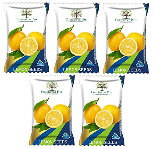 Image of Organic Lemon Seeds | (25 Seeds, 5 Packet) Non Hybrid Nimbu Beej For Pots Farming & Gardening Seeds