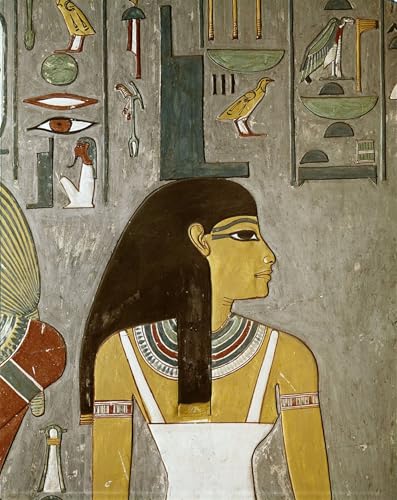 Fresque montrant Isis Égypte Louxor tableau d'art mystique pour décoration chambre